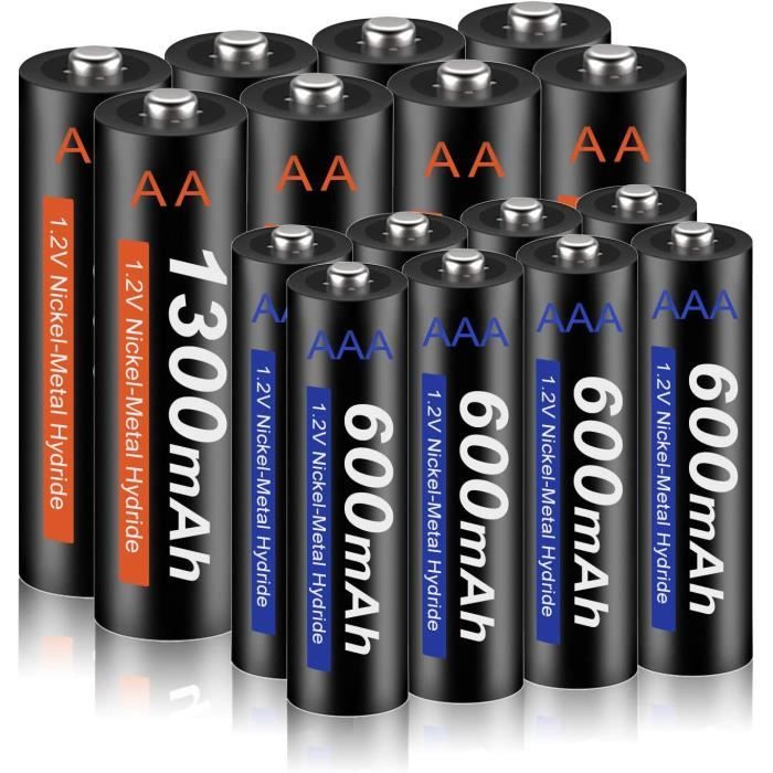 Pack De 4 Piles 9V Rechargeables Lithium-ion 1300mAh - Charge Rapide USB-C - Pour Détecteurs De Fumée, Micros... - 8