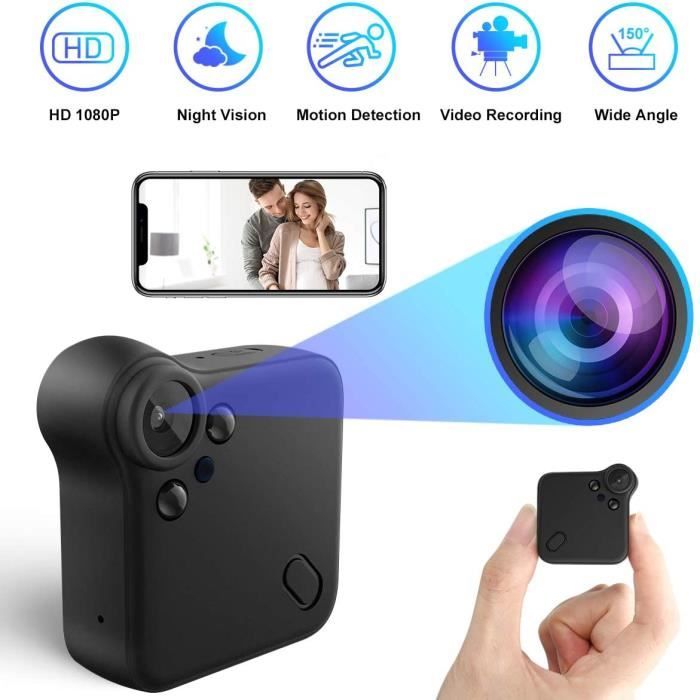 Caméra Espion WiFi,Mini Caméra Cachée HD 1080P Surveillance Sans Fil