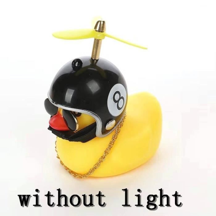 Canard En Caoutchouc ZoliTime – Décor Voiture/vélo, Grincement, Casque Et Lunettes – Anti-stress, Rigolo