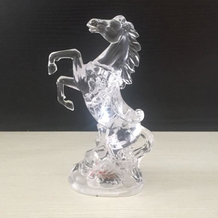 Lampe à poser - Cheval Acrylique - Veilleuse LED - 7 Couleurs Changeantes - Décoration Enfant