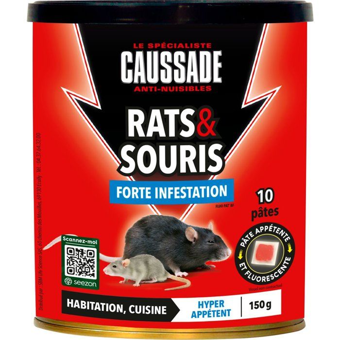 Pat'Appat anti et rat Caussade 10 pâtes