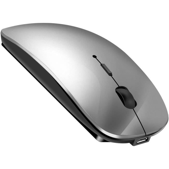 Souris Bluetooth Azmall Avec Mode Jiggler - Rechargeable, Silencieuse, 3 DPI Réglables, Pour IPad, MacBook, PC