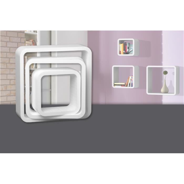 Decosa Etagere Cube Till Polystyrene Blanc Carton De 5x Kit De