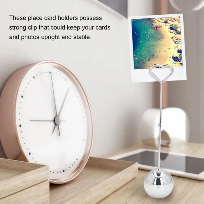 CLISPEED Porte-numéros Lot de 3 Pièces de Table Forme U en Métal Doré Support Élégant pour Photos pour Cartes, Photos, pour Maison et Restaurant