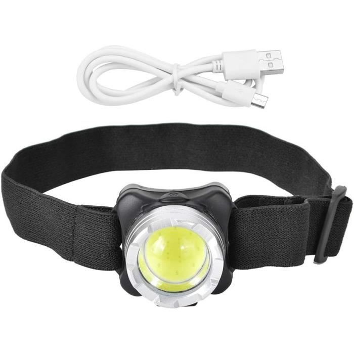 Lampe Frontale à Clip Sur Casquette - Rechargeable USB - Capteur Gestuel - 6 LED - 100 Lumens - 43 G