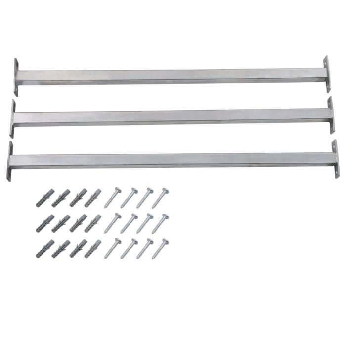 Barres de fenêtre réglables de sécurité - ESTINK - 710-1200 mm - acier galvanisé - argenté