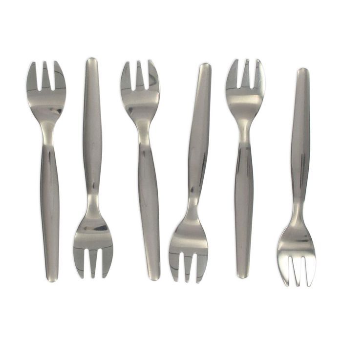 Fourchettes à huîtres - Fackelmann - Ref. 32133 - Acier inoxydable - Lot de 6 pièces - 125 cm
