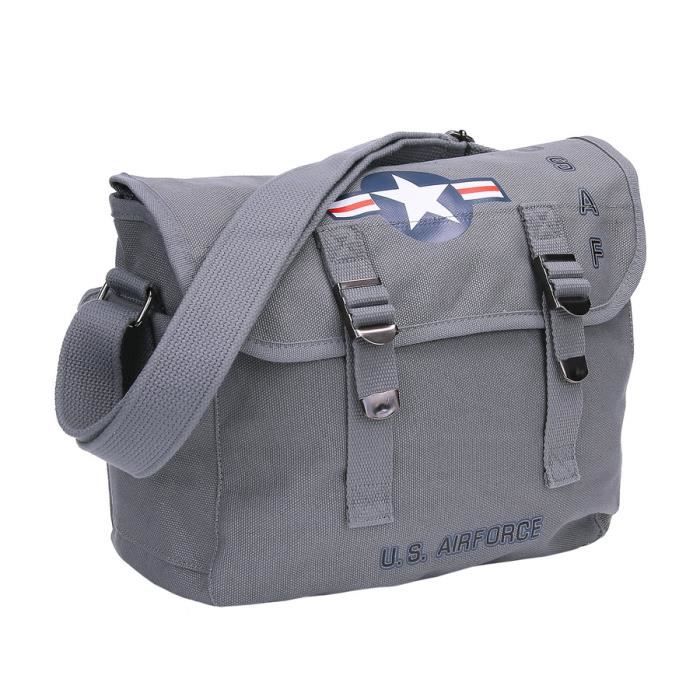 sac bandouliere en toile gris us air force 10 litres sangle reglable fostex achat vente besace sac reporter 3701271720334 soldes cdiscount