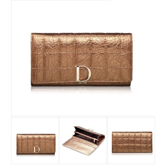 Femmes Portefeuille Véritable Peau De Mouton en Cuir Porte-monnaie Porte-Carte Coin Portefeuille Sac