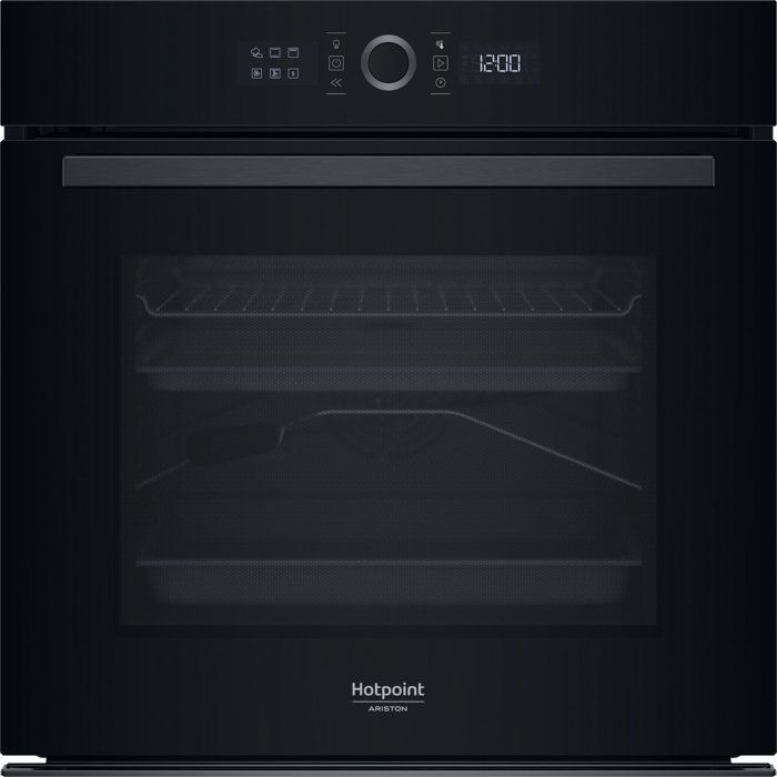 Four encastrable - Pyrolyse - HOTPOINT - HA4S80PM0BA - Noir - Porte froide - 73 L - 595 x 564 x 595 cm - Hotpoint