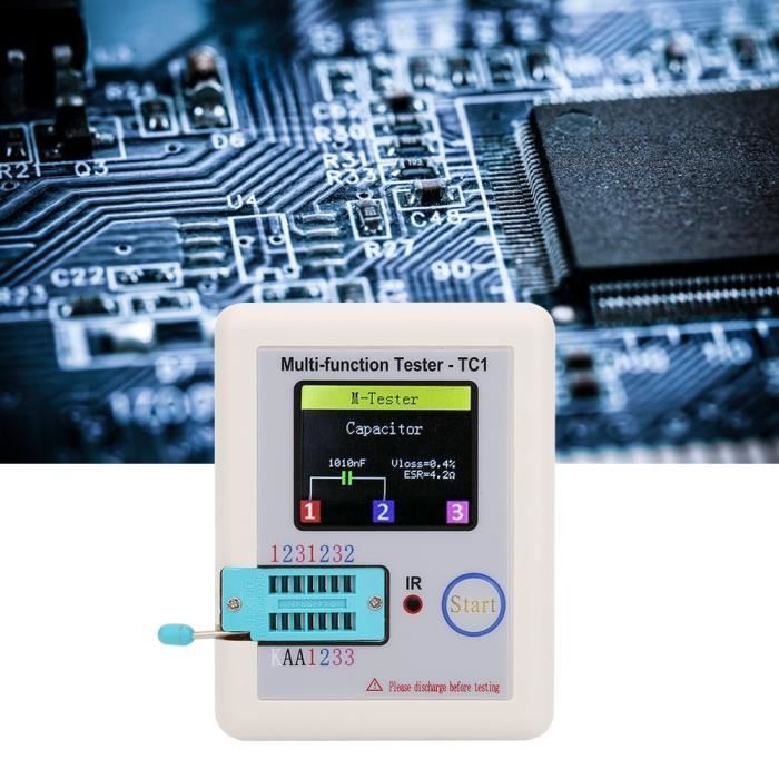 Testeur De Transistors Multifonction TC1 - Écran TFT 3,5" Couleur - Auto-étalonnage - Composants Électroniques