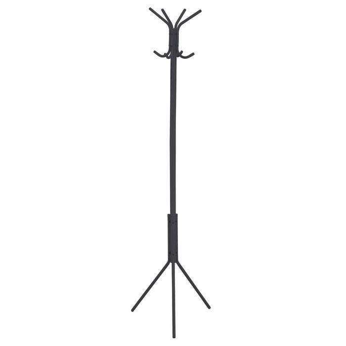 Porte-manteaux ARIST portant pour vêtements sur pied hauteur 174 cm avec 8 crochets meuble dentrée en métal laqué gris