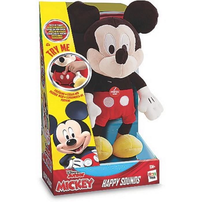 Mickey joyeux Peluche interactive sonore 30 cm - Cdiscount Jeux - Jouets