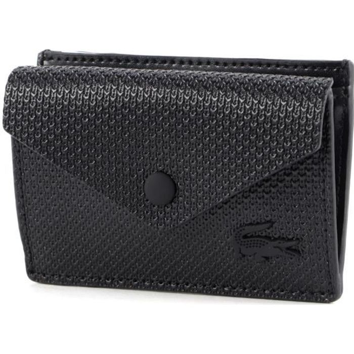 LACOSTE Envelope CC Holder Noir [139476] cas de carte de crédit porte