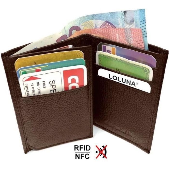 Blocage RFID Etui pour Carte Bancaire dans Une Bo/îte Cadeau Noir 1 Mini Portefeuille Incluse Porte Carte de Cr/édit en Aluminium dans Une Petit Porte Monnaie