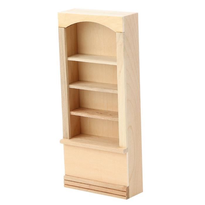 Odoria – Bibliothèque Miniature 1/12 – Bois – 9,3x2,8x15,5 Cm – Pour Maison De Poupée