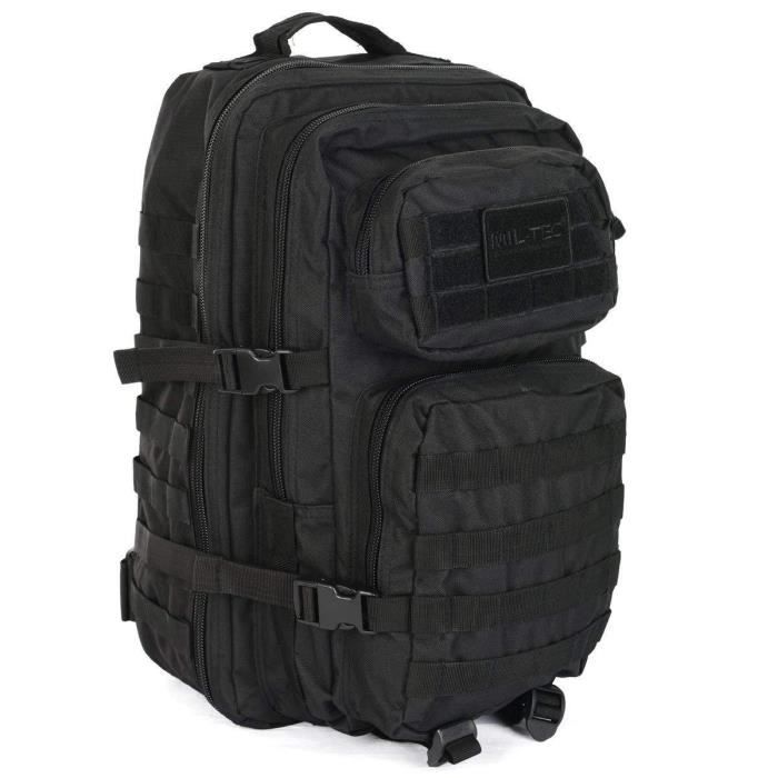 camouflage militaire armée sac à dos us assault pack 36l molle noir