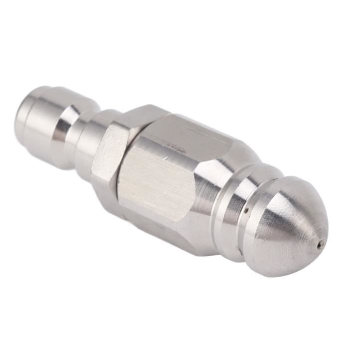 Buse De Déboucheur Égout 56mm 5000PSI - Acier Inoxydable - 1 Jet Avant + 6 Jets Arrière
