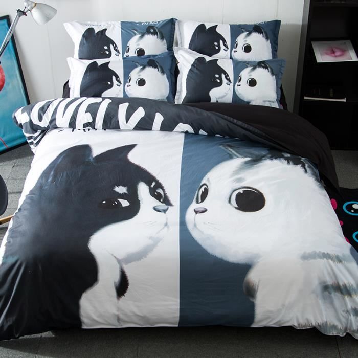 Parure De Lit Motif Deux Chats Mignons Le Chat Noir Et Le Blanc 0 230 Cm 4 Pieces Achat Vente Housse De Couette Seule Cdiscount Parure De Lit Motif Deux Chats Mignons Le Chat Noir Et Le Blanc 0 230 Cm 4 Pieces Achat Vente Housse De Couette Seule Cdiscount