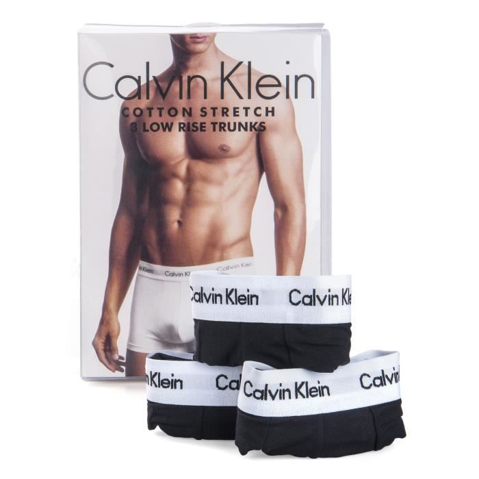 Calecon Calvin Klein Pack x3 pour homme Noir Cdiscount Pr t Porter