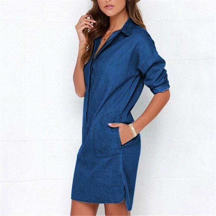 chemise femme en jean