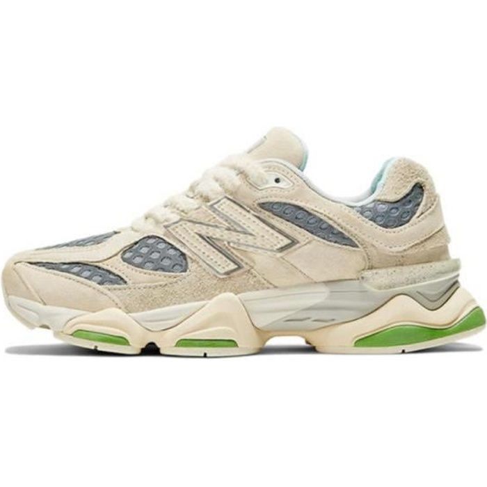 Basket New Balance 9060 1 Chaussures Mixtes Beige fluorescent green Dessus Synthetique Lacets Beige fluorescent green Cdiscount Chaussures