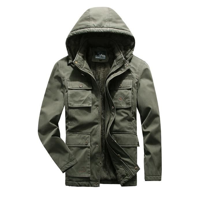 Parka vert homme sales