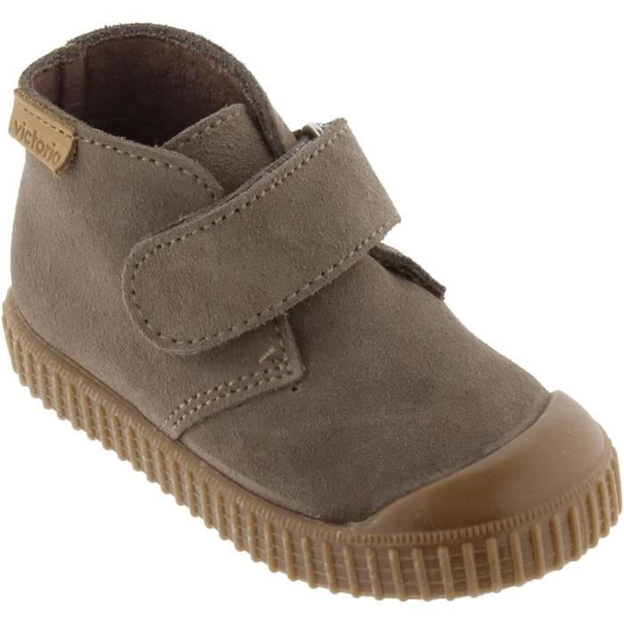 bottes de lifestyle enfant victoria safari - taupe - cuir - confortable et durable