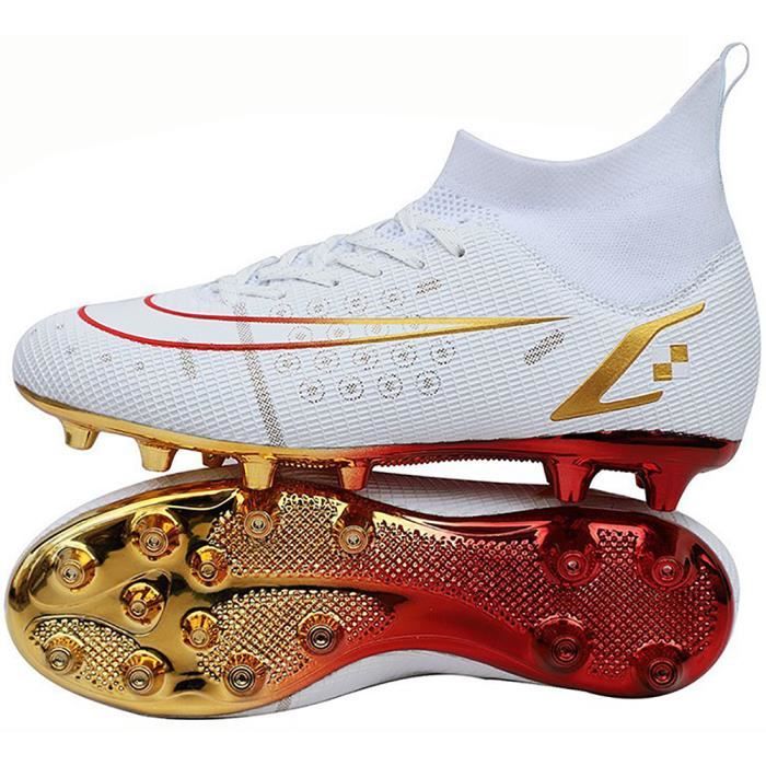 Chaussures De Football Homme LECYGNB - Hautes, Crampons, Antidérapantes, Cuir Synthétique