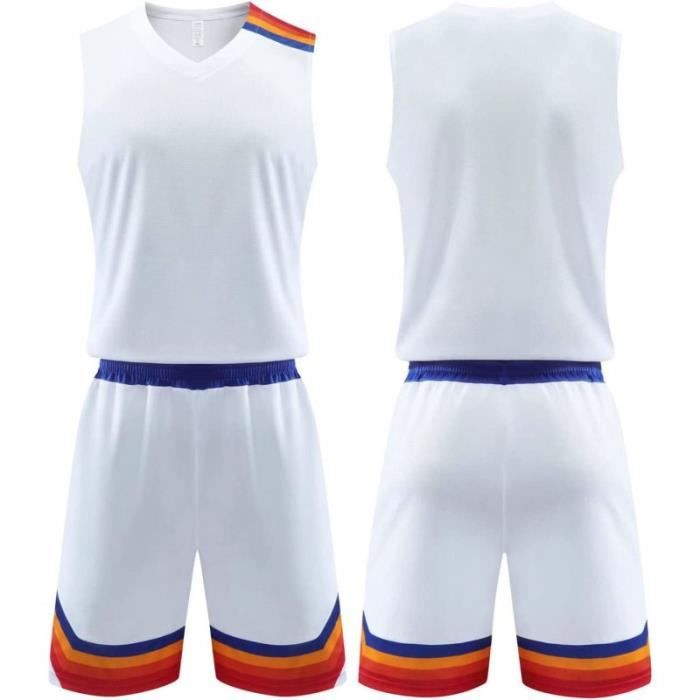 HULG Maillot Basket Enfant Et Adulte - Tenue Basketball 2 Pièces Sans Manches Respirante, Débardeur Et Short
