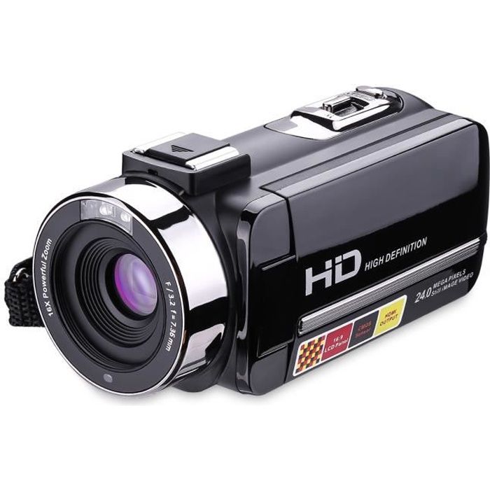 FHD 1080P 24MP Caméra Vision nocturne infrarouge Caméscopes Télécommande Filtre caméra Écran tactile LCD 3.0 \