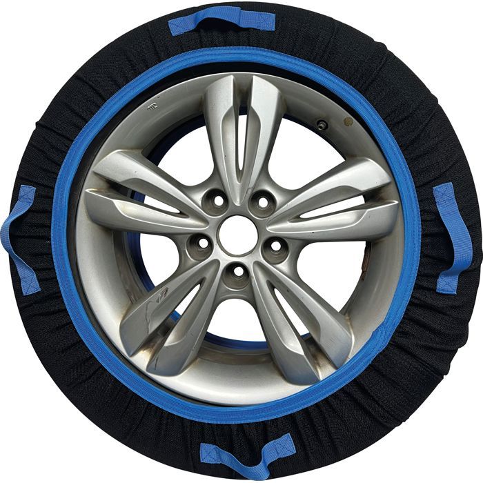 Chaussettes à neige - OPTIMA - Taille L - Polyéthylène haute résistance - Homologuées B26 - Compatibles camping-cars