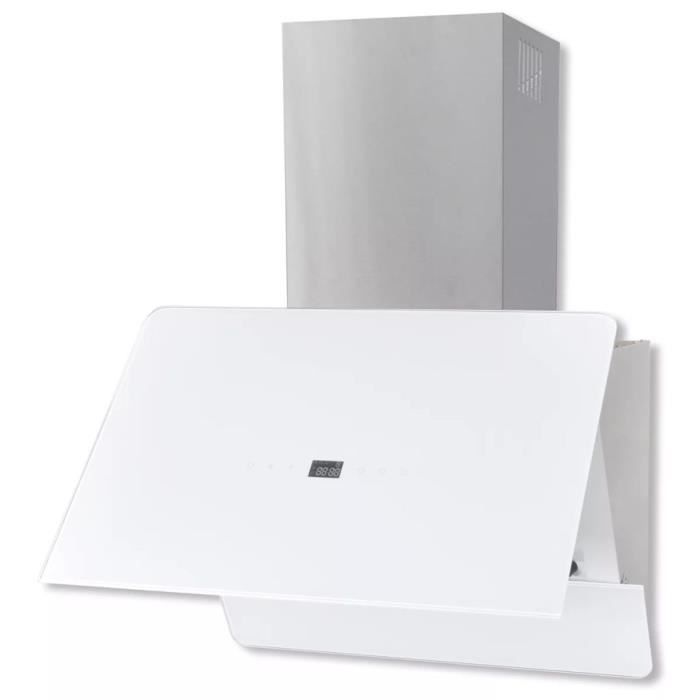 Hotte Aspirante Decorative Murale Cuisine Verre Trempe Blanc 600 Mm Achat Vente Hotte Cdiscount