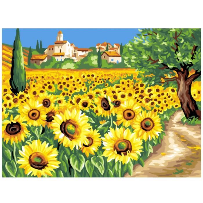 Peinture Au Numero Pour Inities Les Tournesols Achat Vente