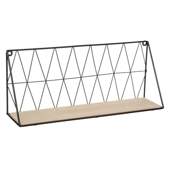 Etagère Murale Design Wire 48cm Noir