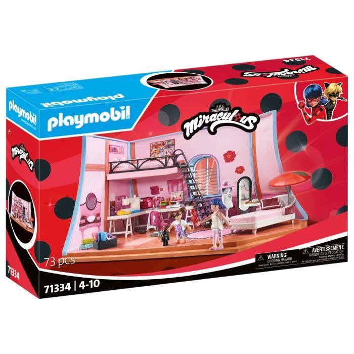 PLAYMOBIL 71334 Miraculous Chambre de Marinette Miraculous lady bug 73 pièces Dès 4 ans