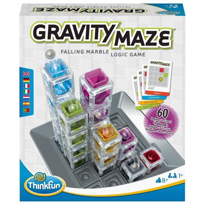 Gravity Maze jeu de logique Casse-tête Circuit-bille-Construction 60 défis dès 8 ans-Ravensburger 76433 ThinkFun