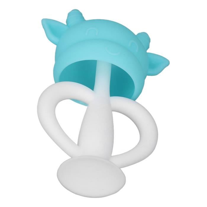 SALALIS Anneau de dentition pour bébé Anneau de dentition en Silicone pour  bébé, vache de dessin animé, BPA, jeux vetement Bleu