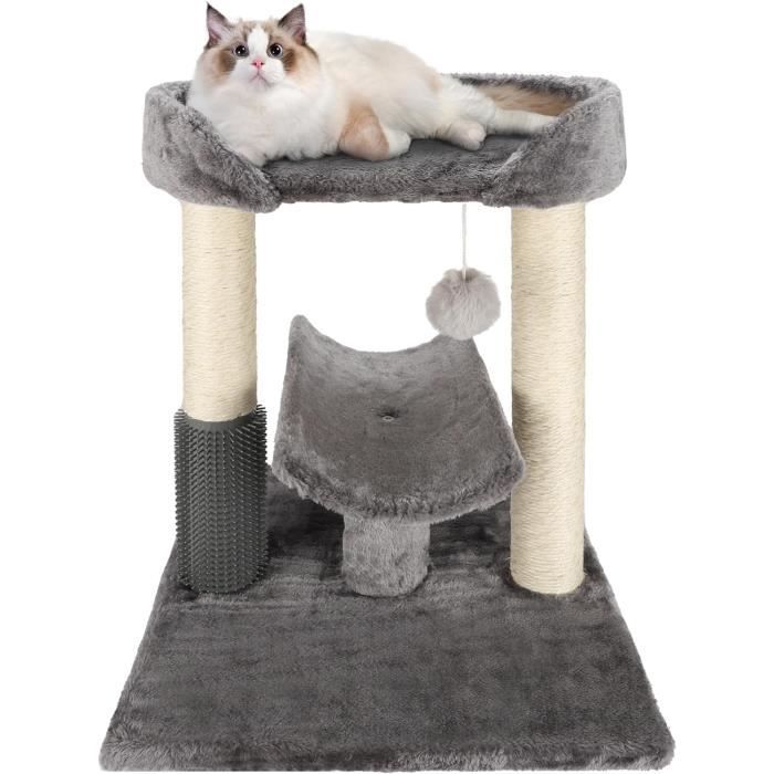 Griffoir Pour Chat Avec Piste Tournante Et Balle - En Sisal 50x30x23 Cm - Arbre à Chat Ludique Et Durable