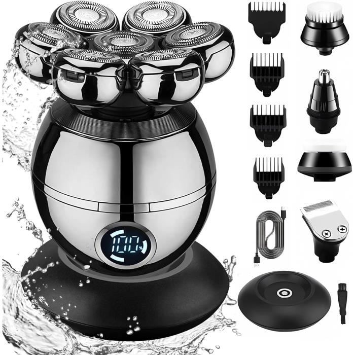 Rasoir Electriques Hommes Cheveux, 5 En 1 Rasoirs À Têtes Rotatives ...