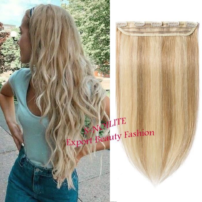 Monobande Extension Cheveux Naturel Extension A Clip Une Pièce 5 Clips