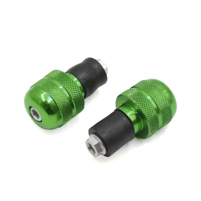 sourcing map 2pcs Vert Universel 17mm Alliage Aluminium Fin Guidon pour Moto Capuchon