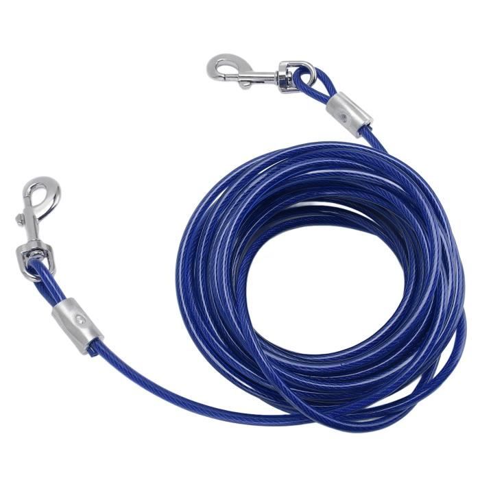 Système D’attache Pour Chien – Câble Portable Pour Camping – 50 Pieds (15 M) – Acier Orange