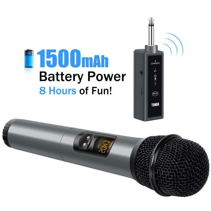 Tonor Microphone sans Fil Bluetooth 10 Canaux UHF avec Mini Récepteur FM  Karaoké Chant Portatif Compatible avec Haut-parleur Noir - Cdiscount TV Son  Photo
