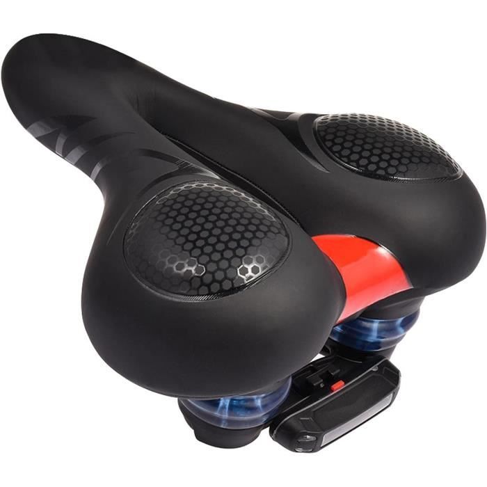 Selle De Vélo Large Et étanche – Universelle, Double E, Noir, 52x21cm, PU