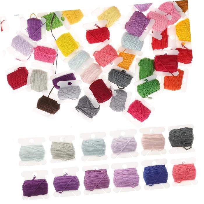 1 Pack 50 Couleurs Fil De Point De Croix Fil Kit Bracelet Kit Arts Et Artisanat Kit Broderie À