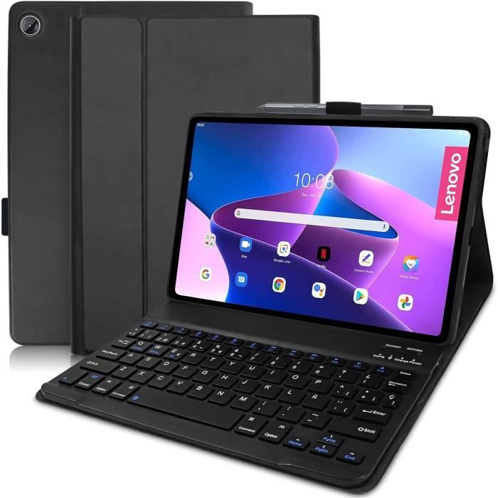 Clavier AZERTY + étui Bleu Foncé Pour Blackview Tab 10 Pro Karylax