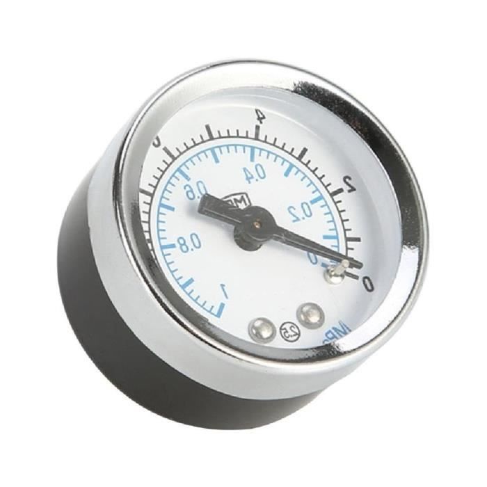 Manomètre, manomètre basse pression 2X1,9X1,9 pouces, pour test de pression des pneus eau-air Manomètre, manomètre basse pression 2X1,9X1,9 pouces, pour test de pression des pneus eau-air