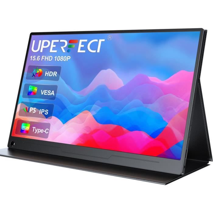 Moniteur portable UPERFECT 156 – Full HD 1080P – IPS – USB C – HDMI – OTG – Trou VESA