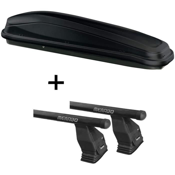 Barres De Toit Menabo Pour Peugeot 208 II (06/2019-) - Pack Complet Acier Noir, Pieds Et Kit Fixation Inclus - 10